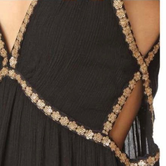 Free People One Black/Gold Part Slip - Picture 3 of 3
